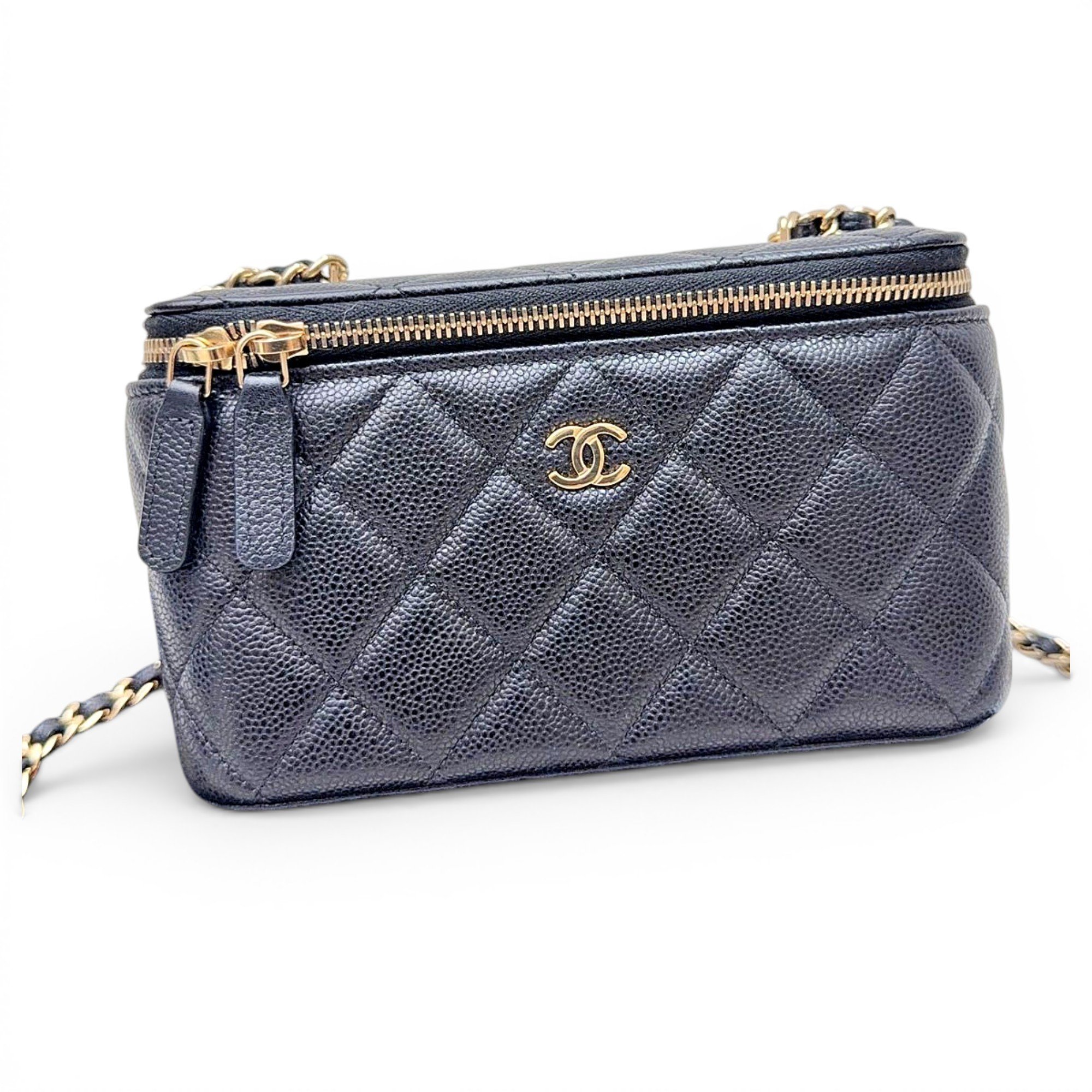 Vanity leather handbag