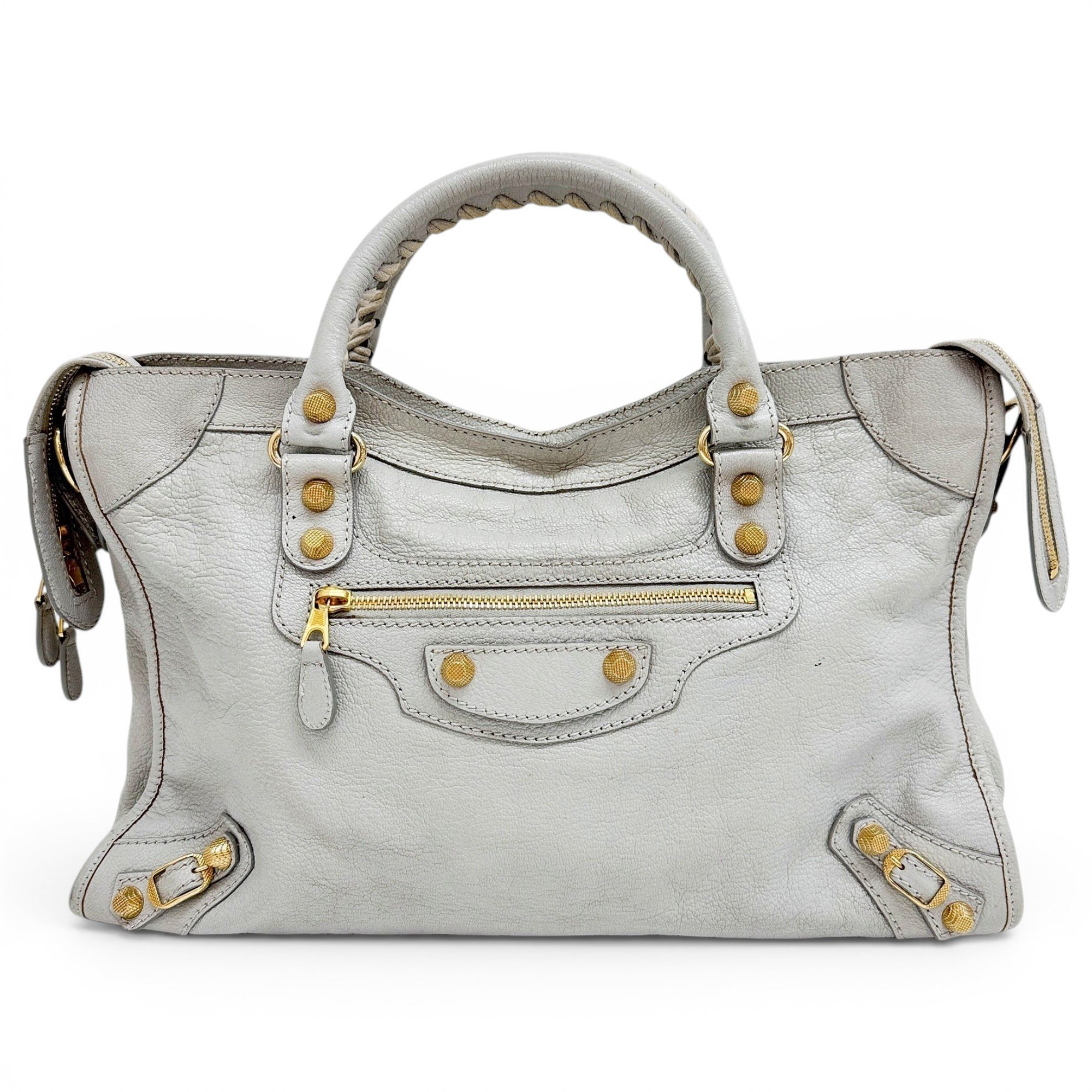 City leather handbag