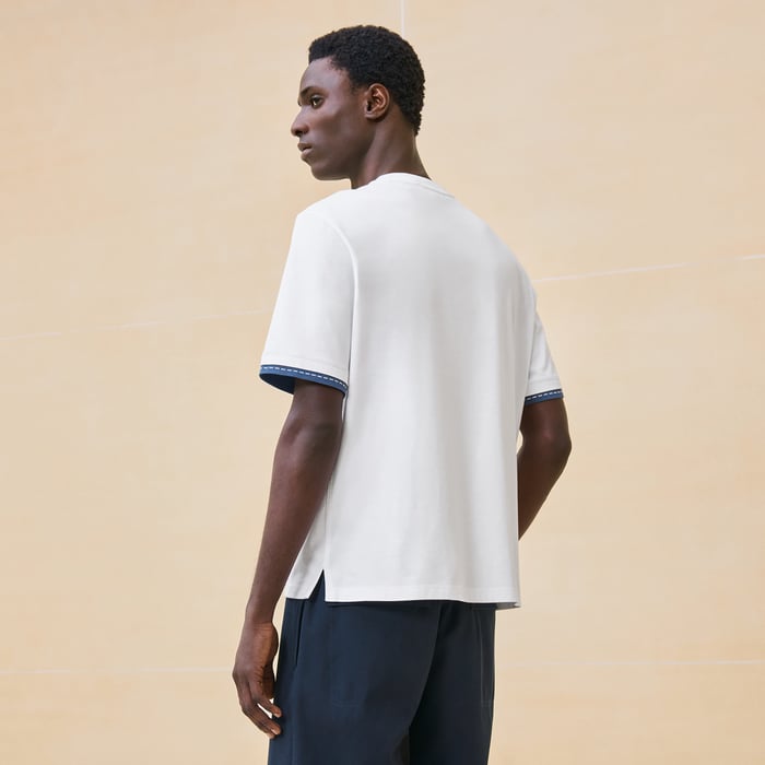 Blanc "Piqures Sellier" T-shirt