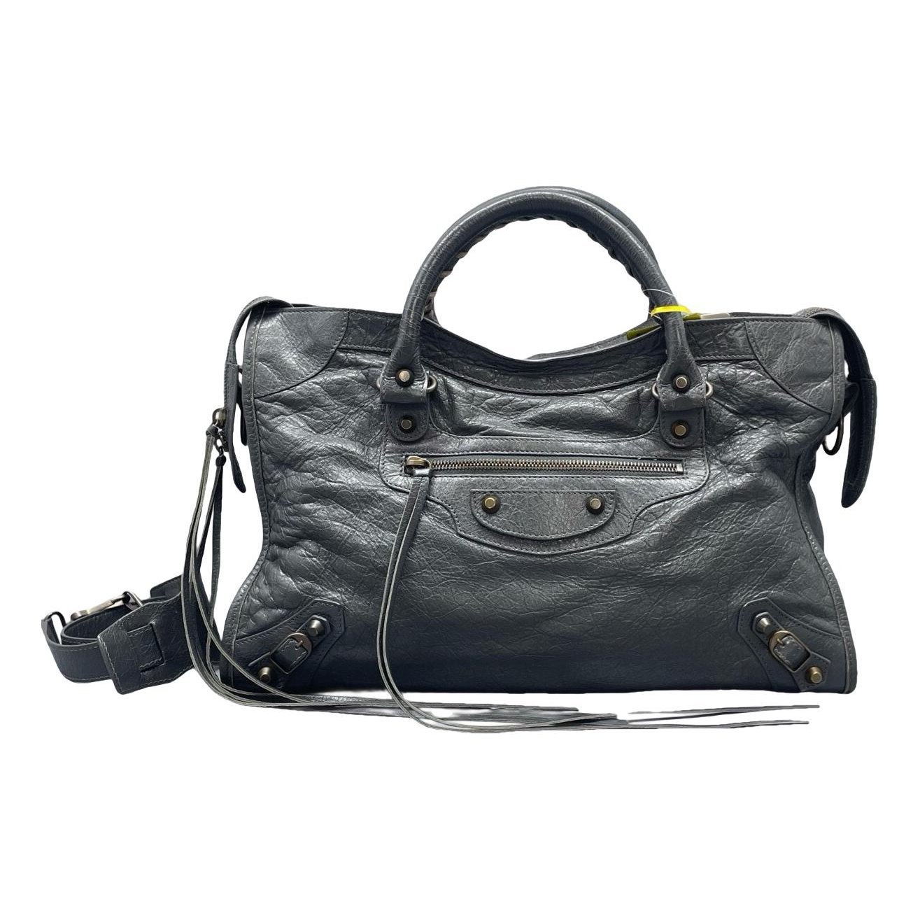 City leather handbag