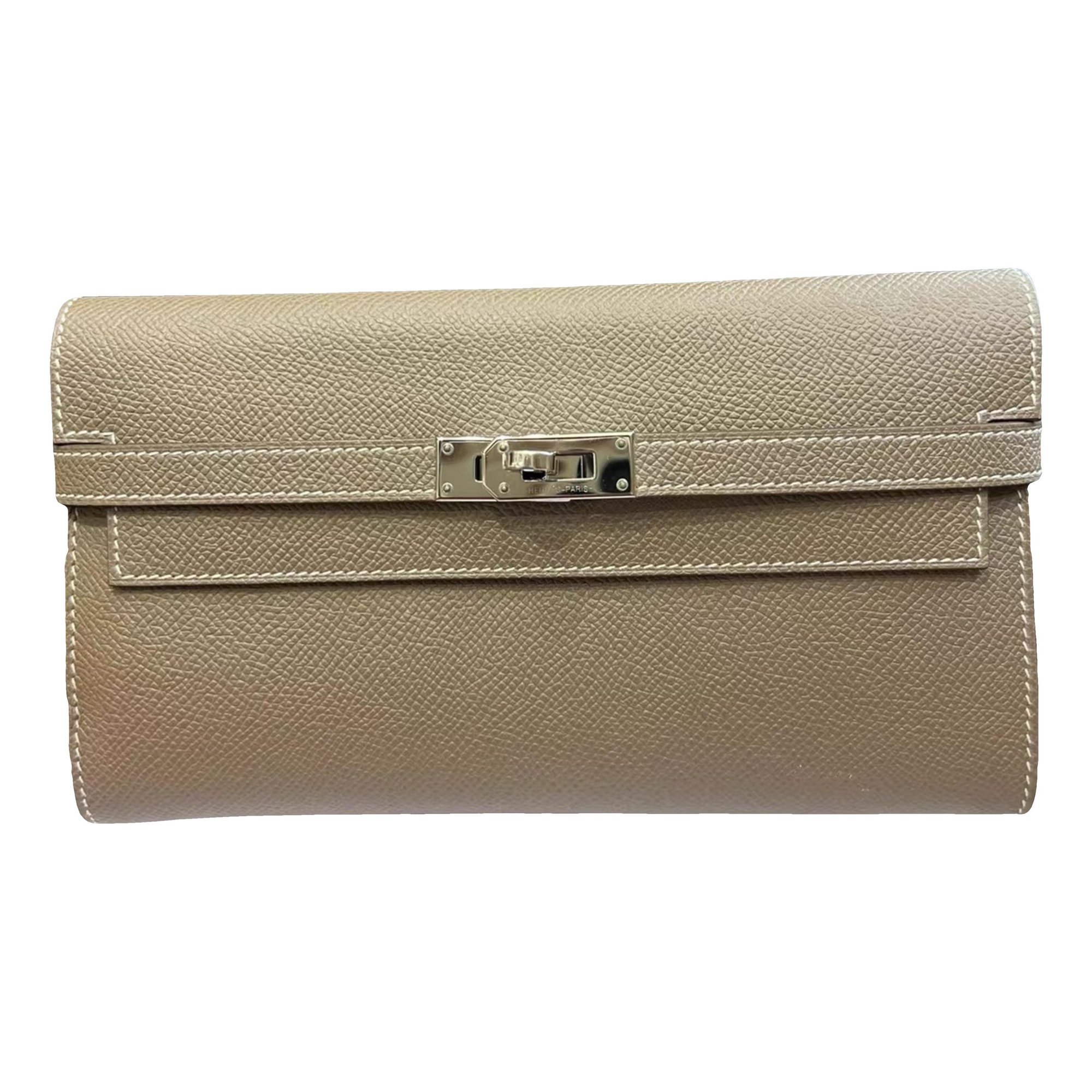 Hermes Kelly Handbag Etoupe Epsom Leather