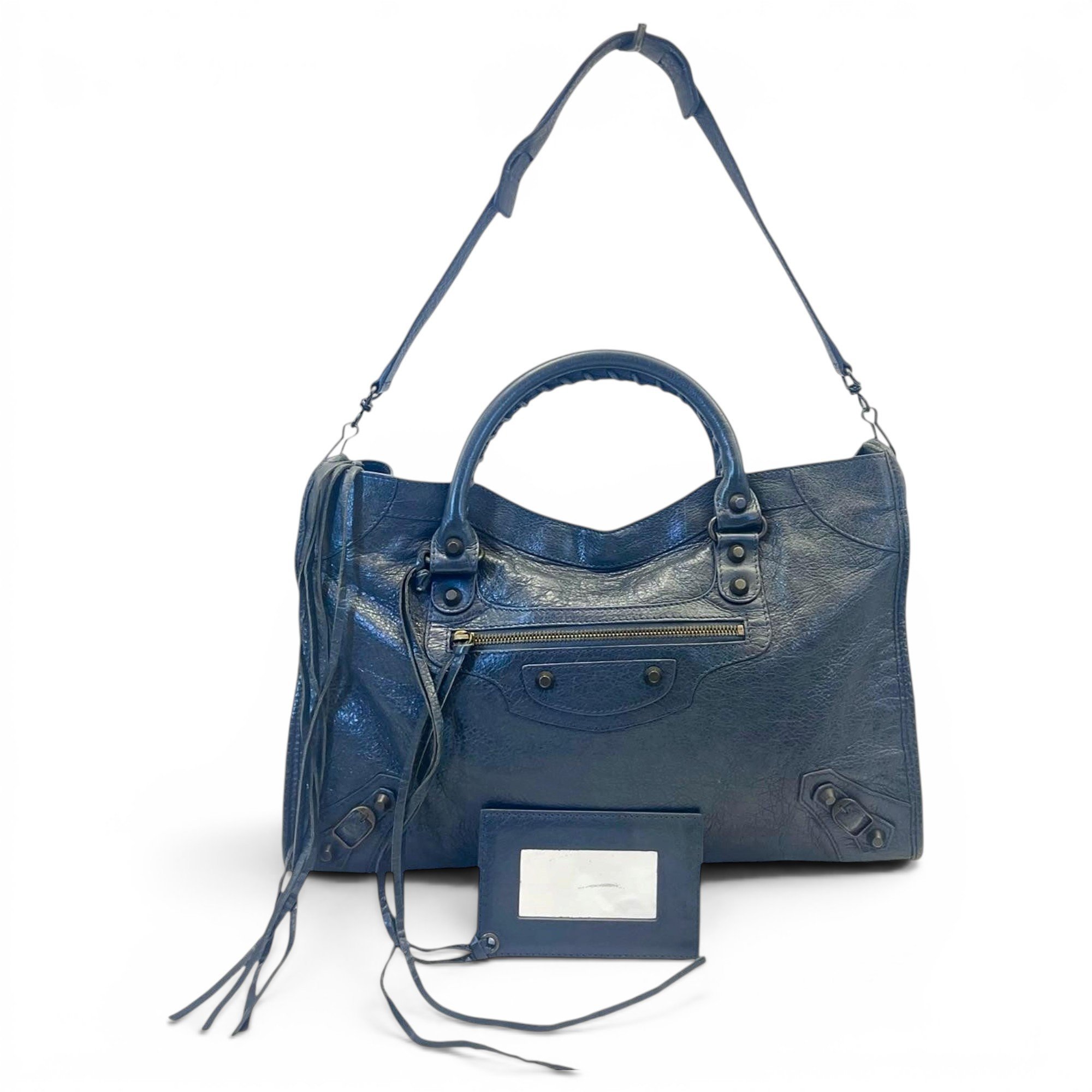 City leather handbag