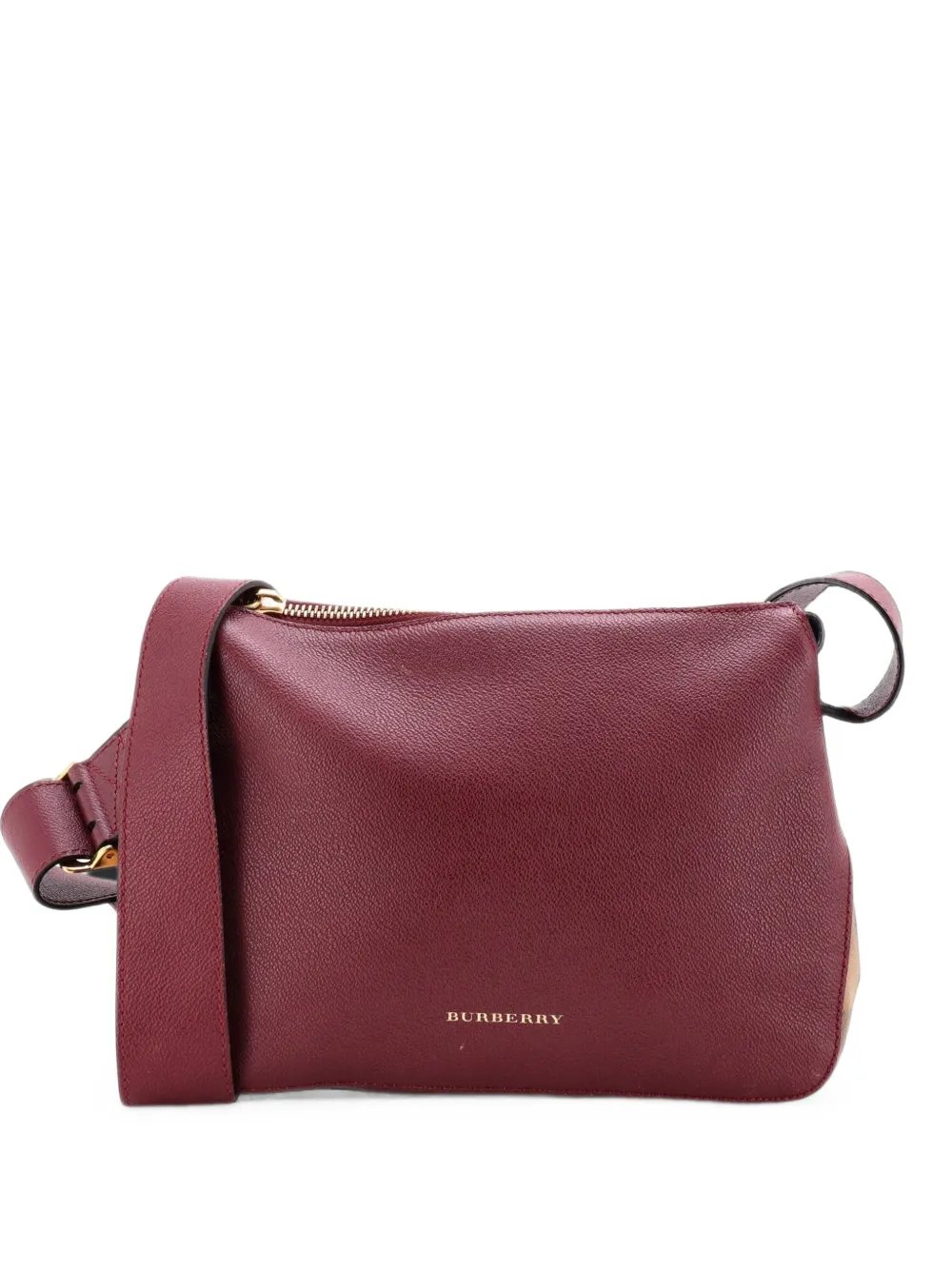 Helmsley Leather with House Check Canvas Small crossbody bag
