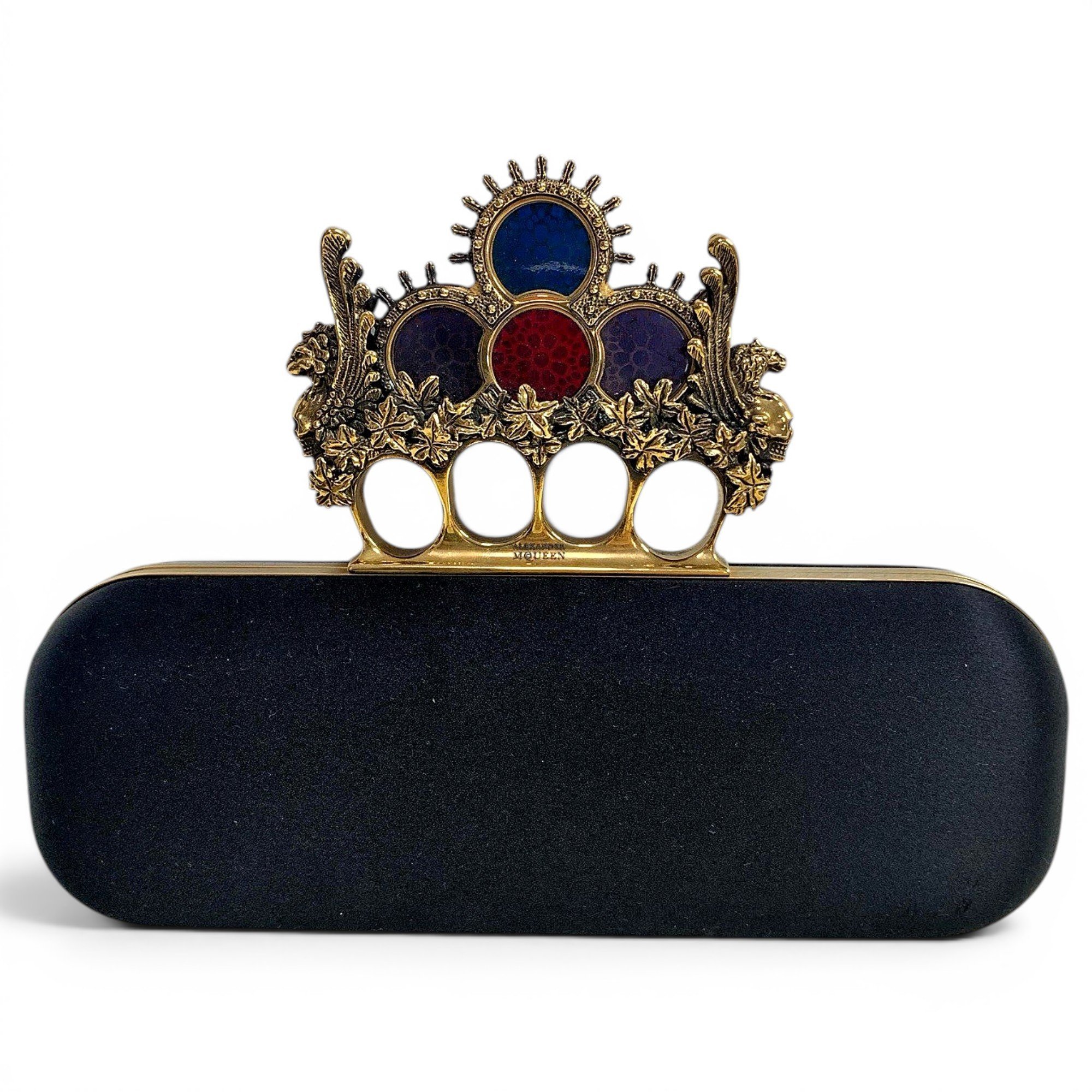 Knuckle silk clutch bag