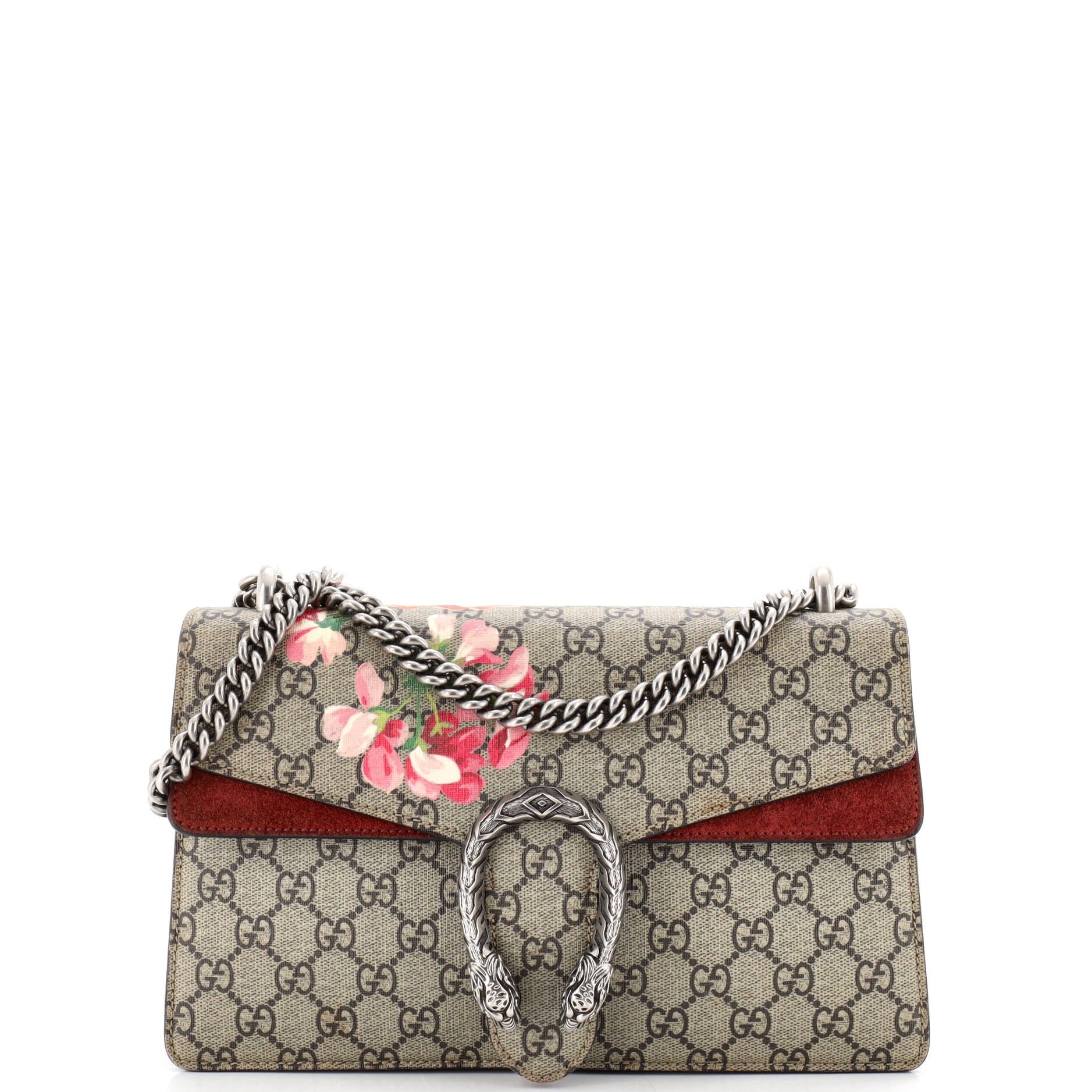Dionysus Bag Blooms Print GG Coated Canvas Small