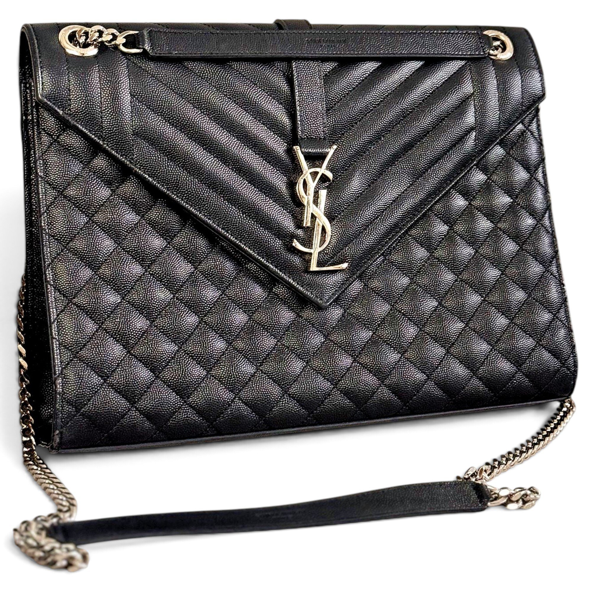 Envelope leather handbag