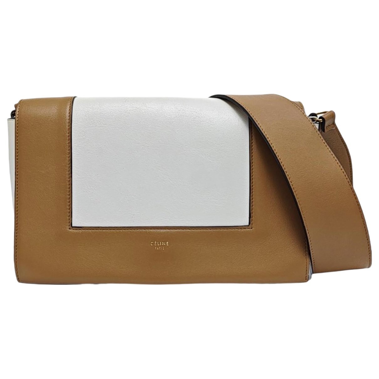 Frame leather handbag