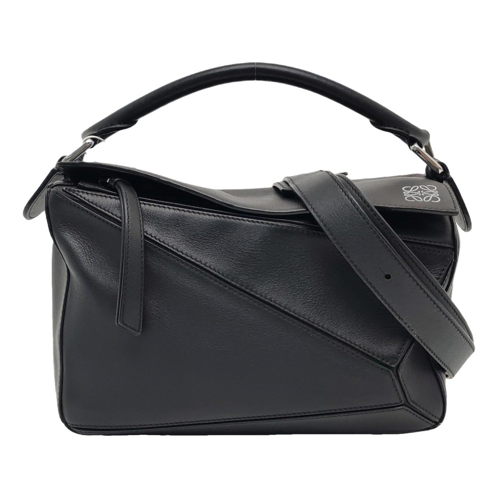 Puzzle leather crossbody bag