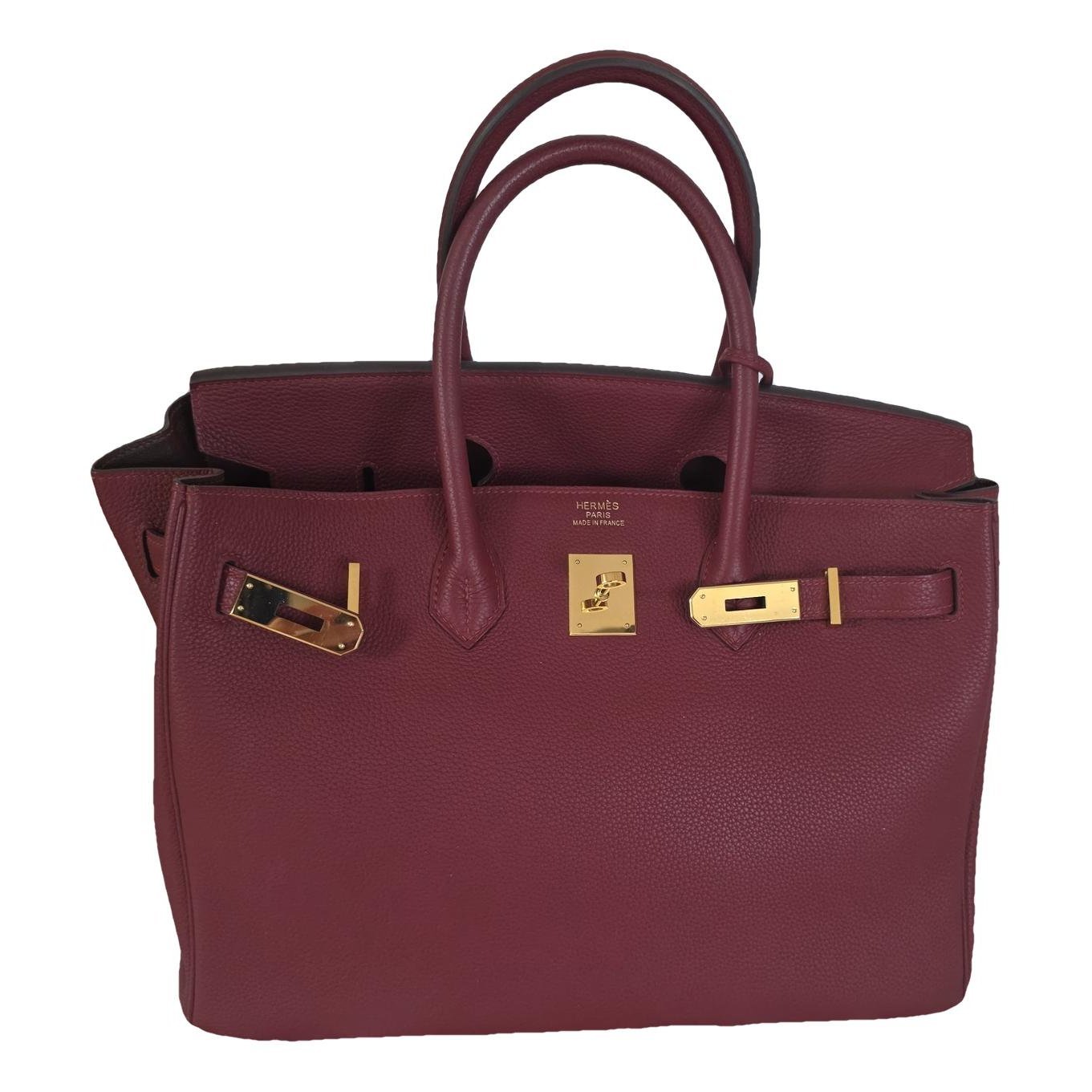 Hermes Birkin 35 Handbag Rouge Grenat Togo Leather