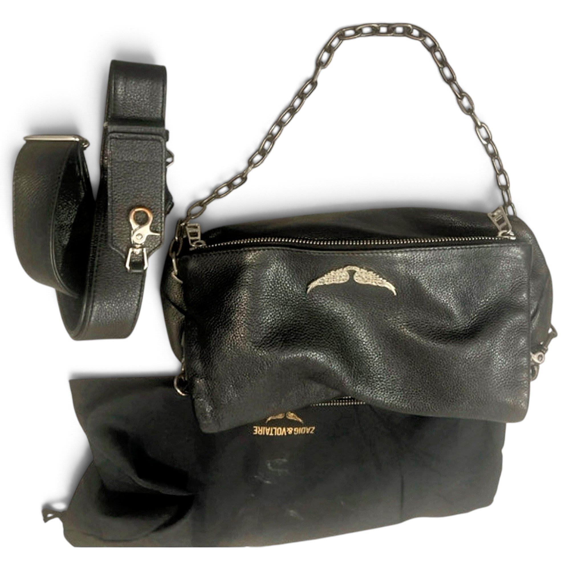 Rock leather crossbody bag