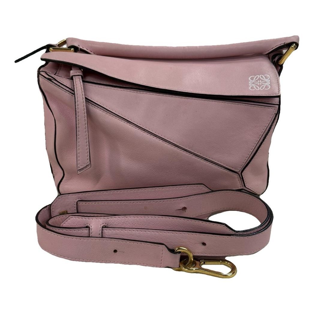 Puzzle leather handbag