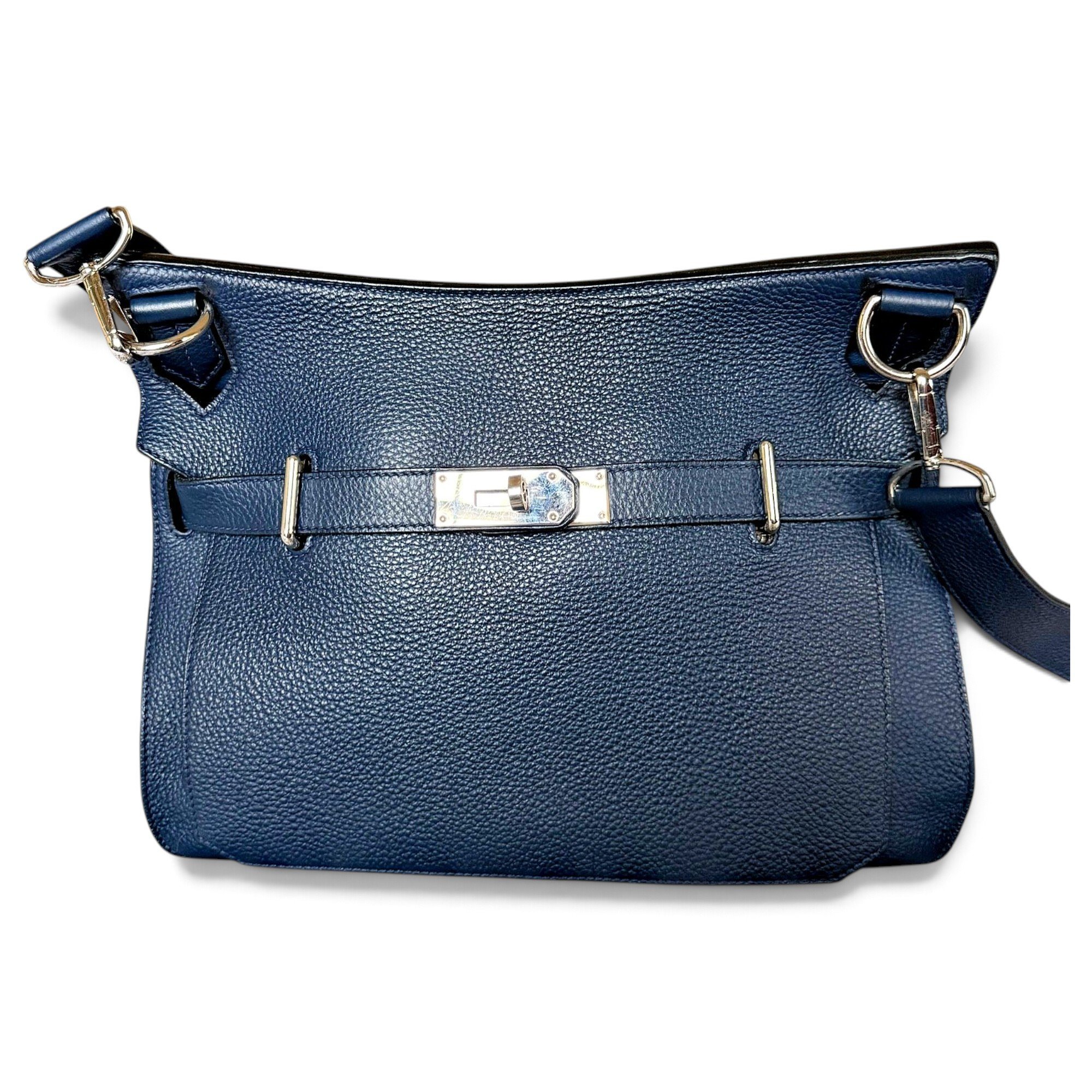 Hermes Jypsiere Handbag Navy