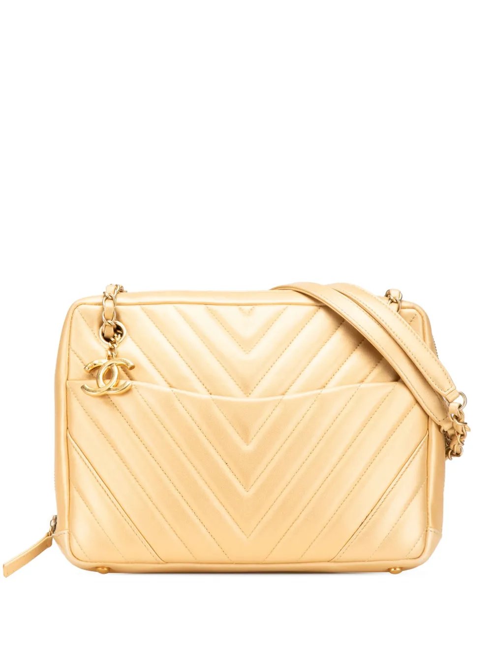 2014-2015 CC Chevron Lambskin Camera shoulder bag