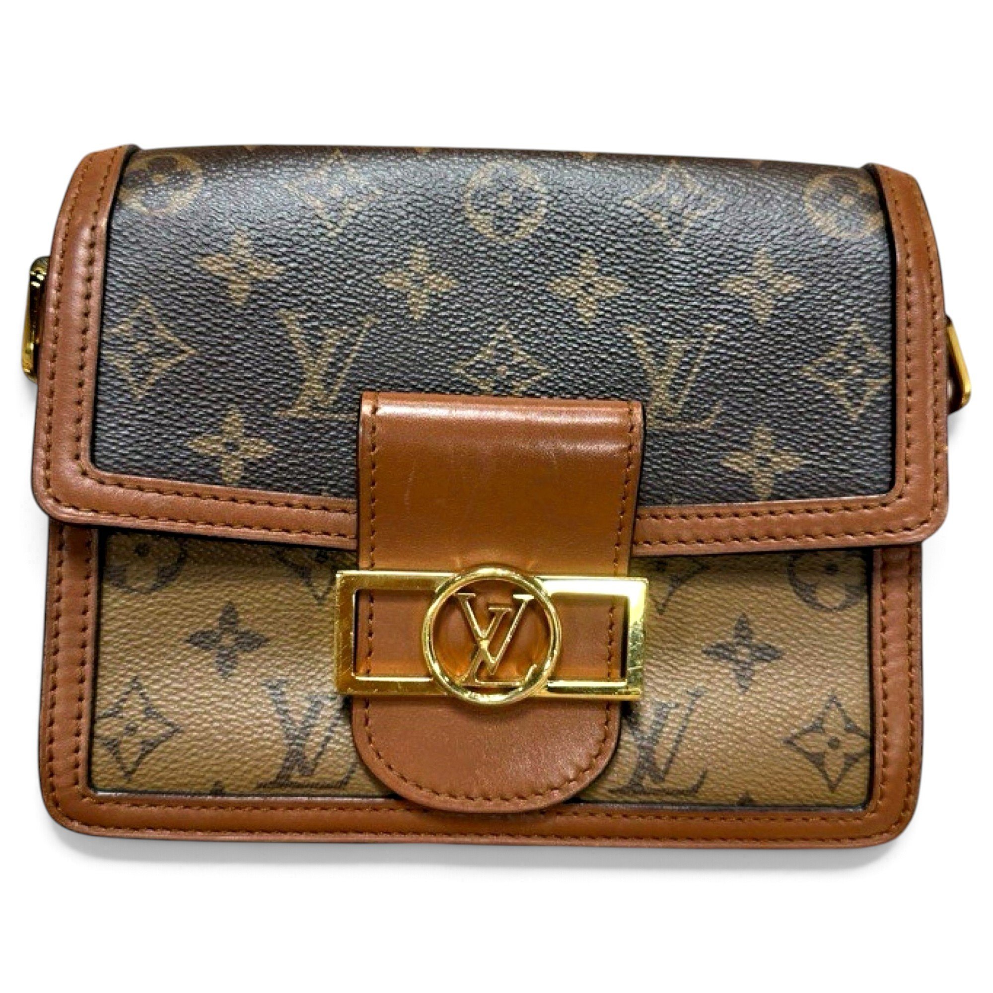 Dauphine leather crossbody bag