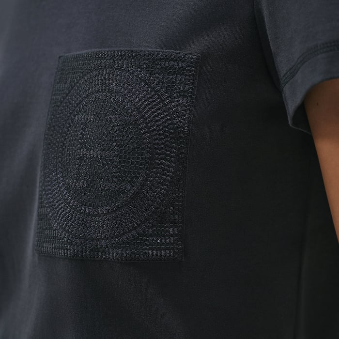 Bleu Noir Embroidered Pocket T-shirt