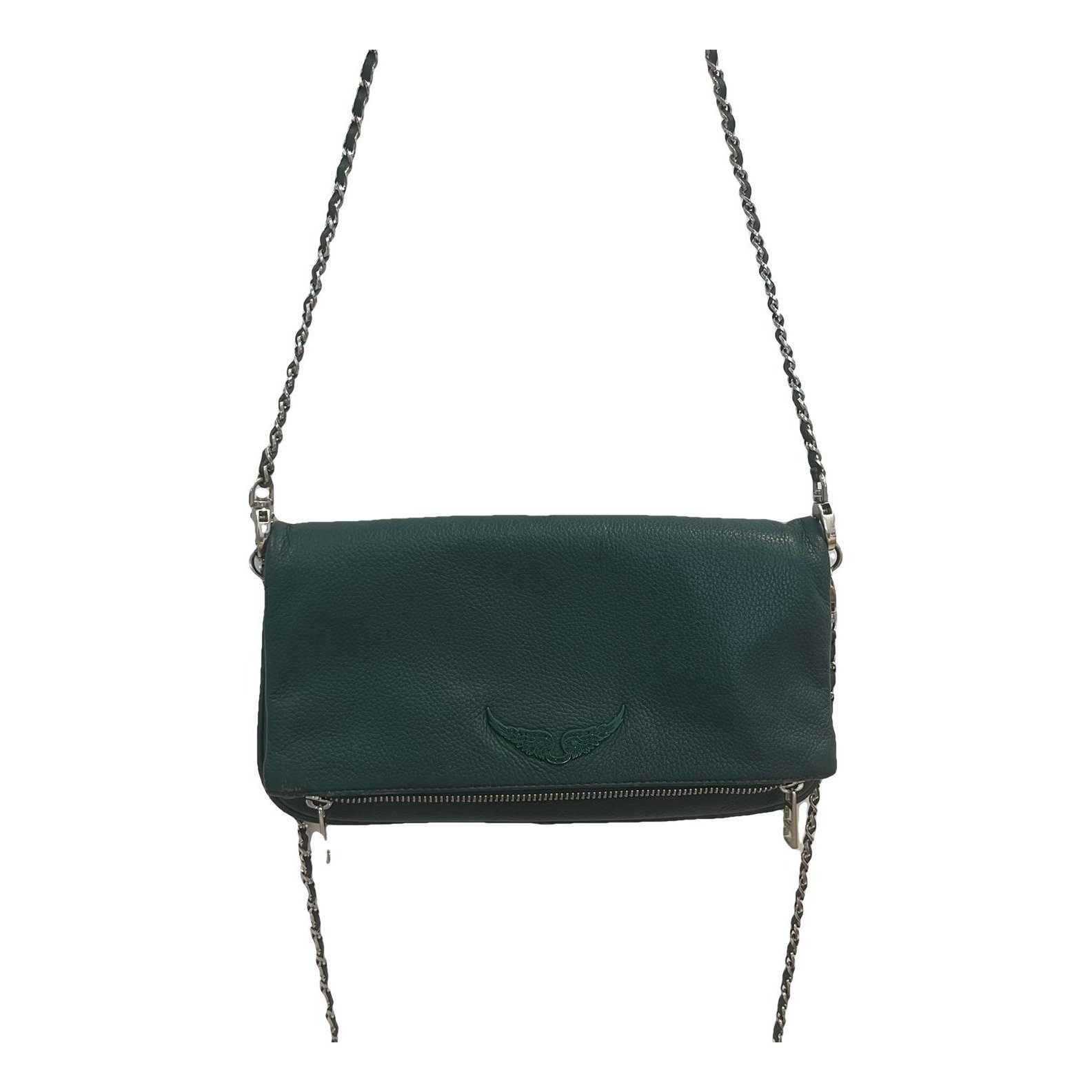 Rock leather clutch bag