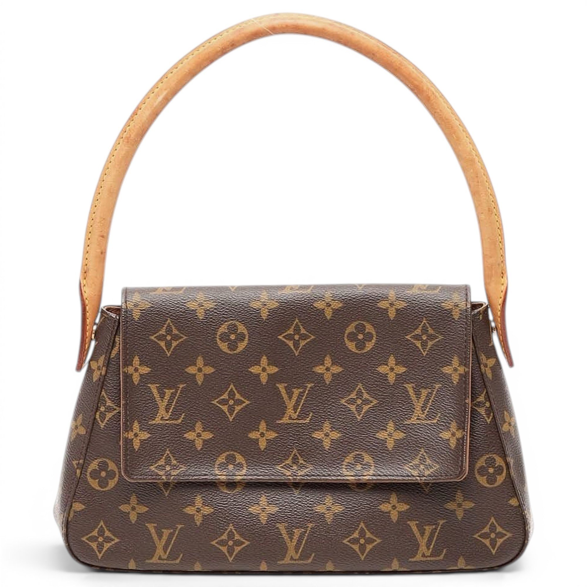 Looping leather handbag