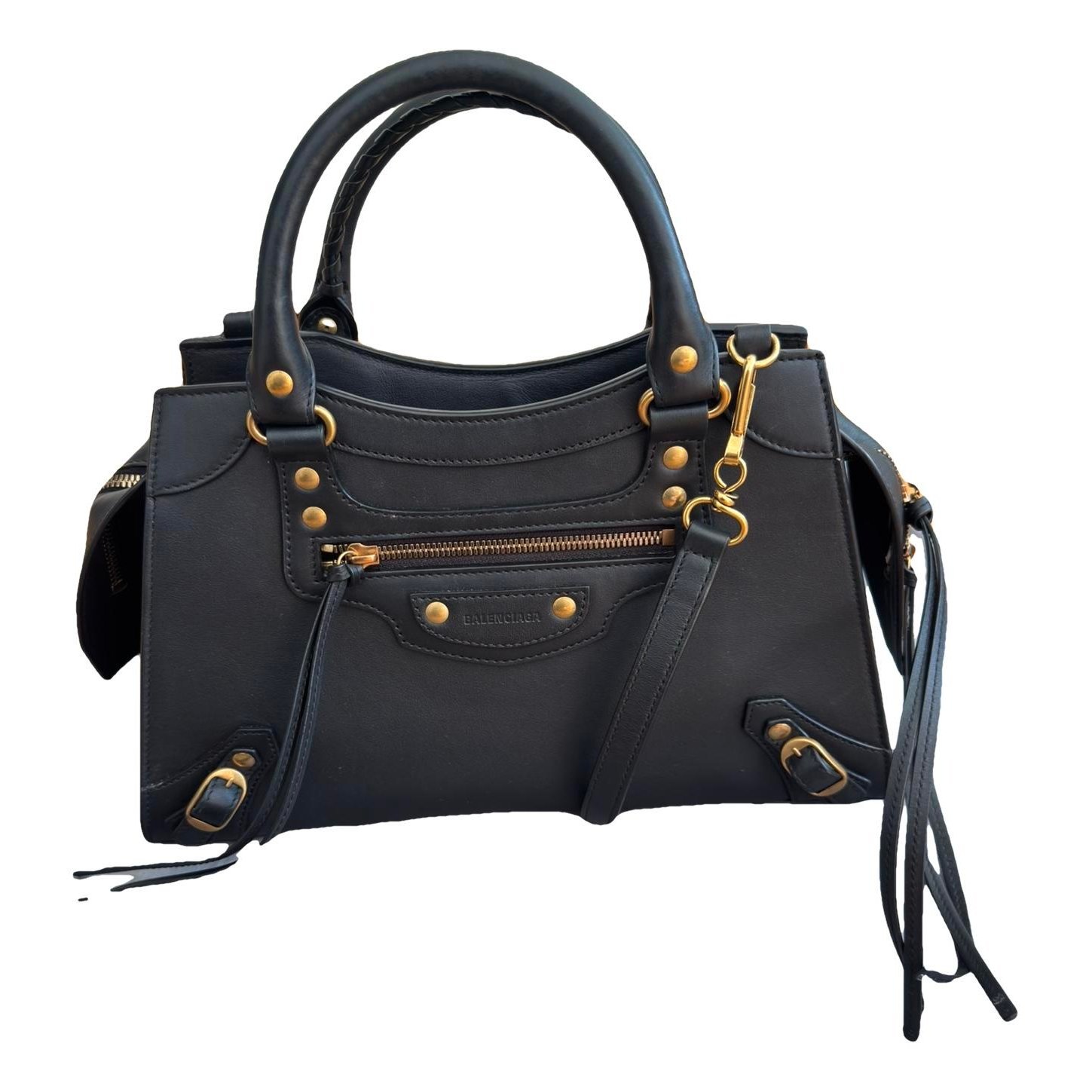 City leather handbag