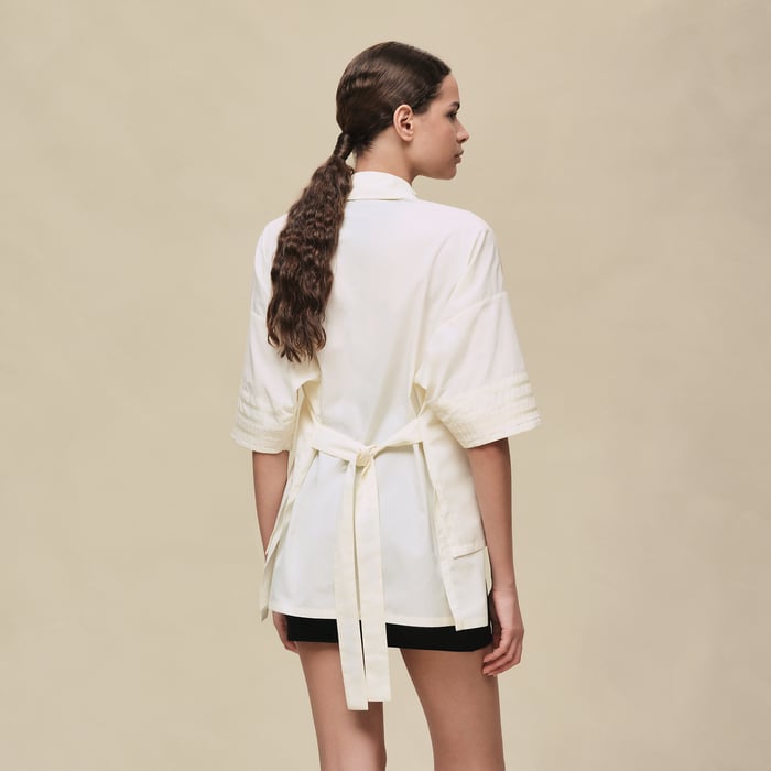 Blanc Cassé Embroidered Beach Tunic