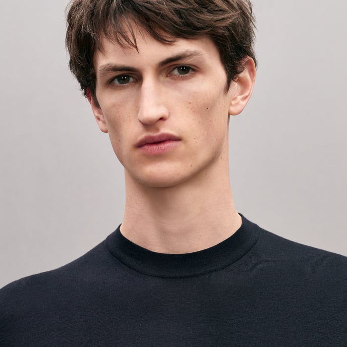 Marine "Detail H" Crewneck Sweater