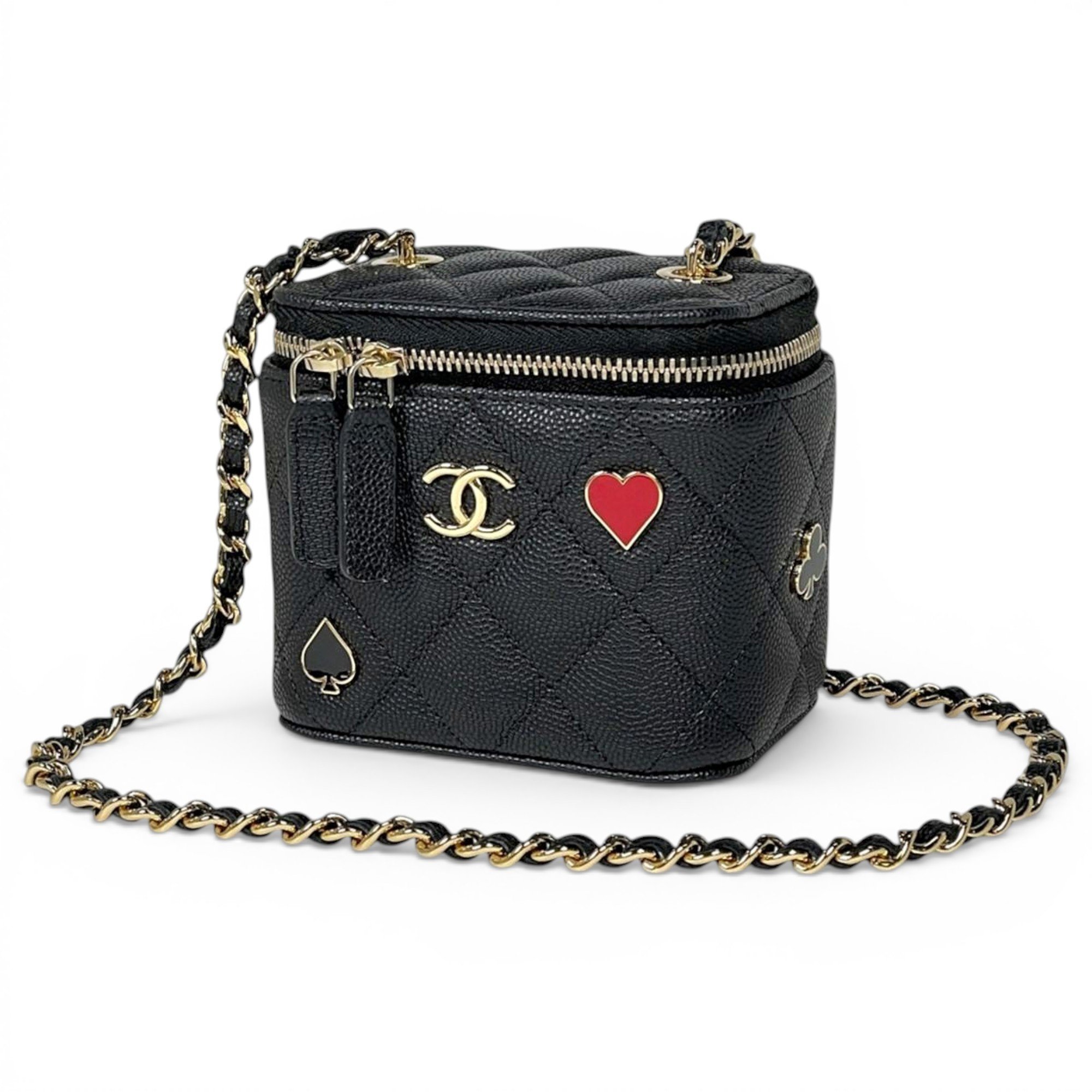 Vanity leather handbag