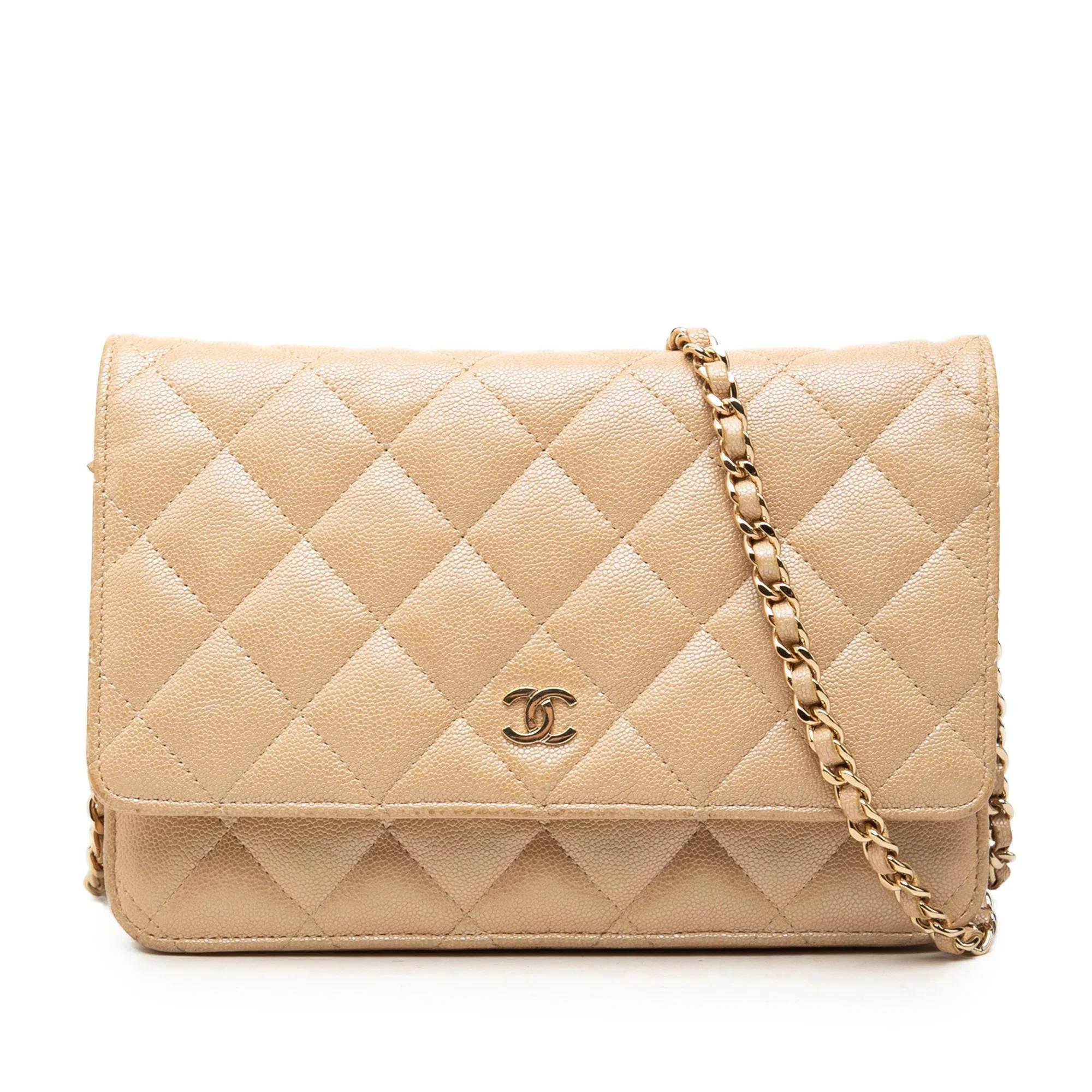 Wallet On Chain leather crossbody bag