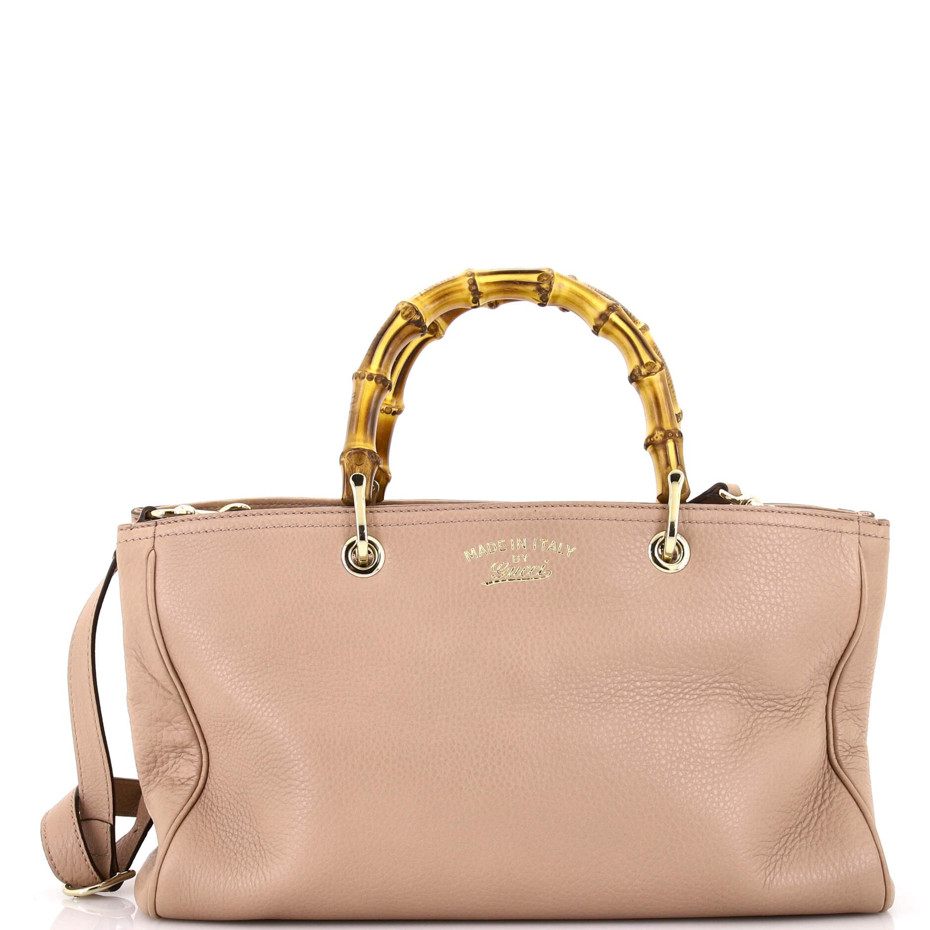 Bamboo Shopper Tote Leather Medium