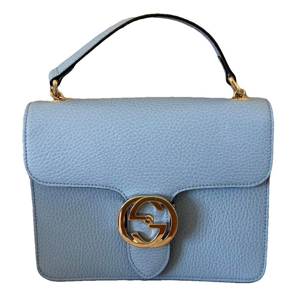 Interlocking leather crossbody bag