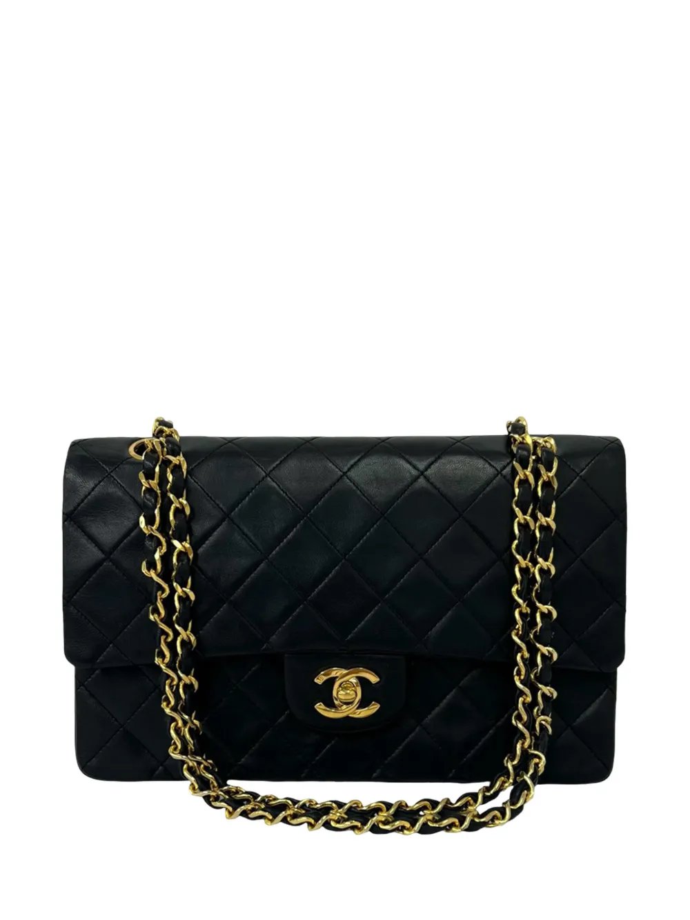 1986-1988 Medium Classic Lambskin Double Flap shoulder bag
