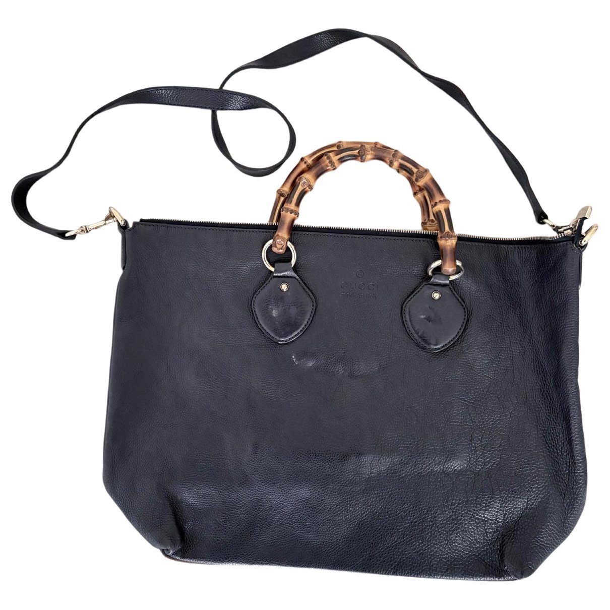 Bamboo Shopper leather handbag