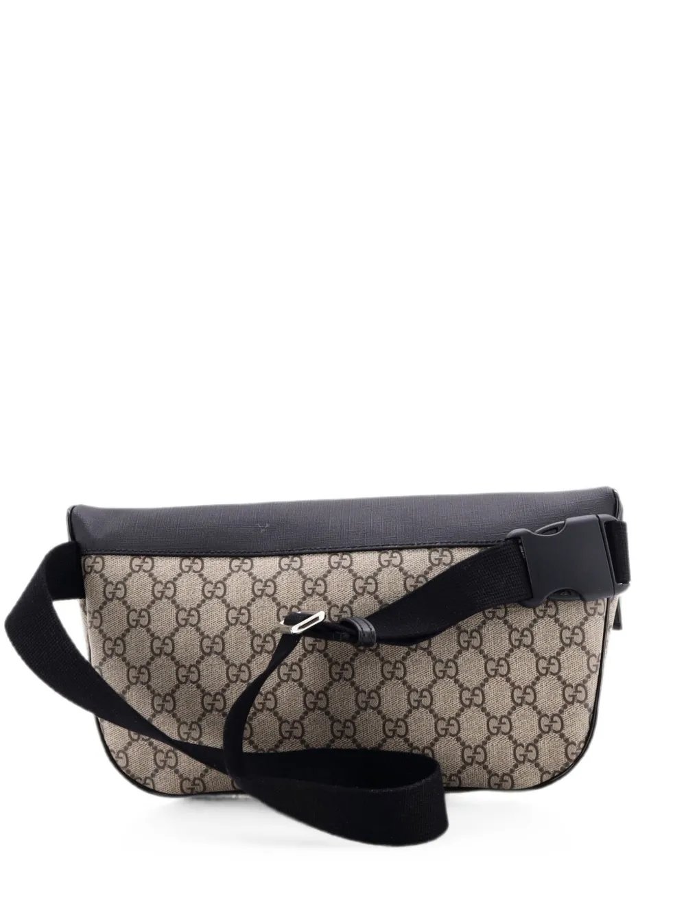 GG Coated Canvas with Leather Large belt bag