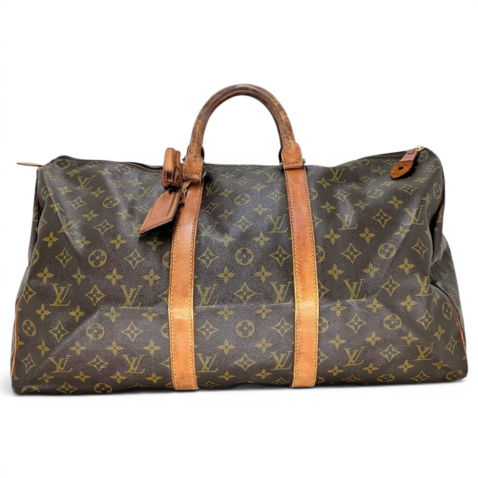 Keepall leather travel bag