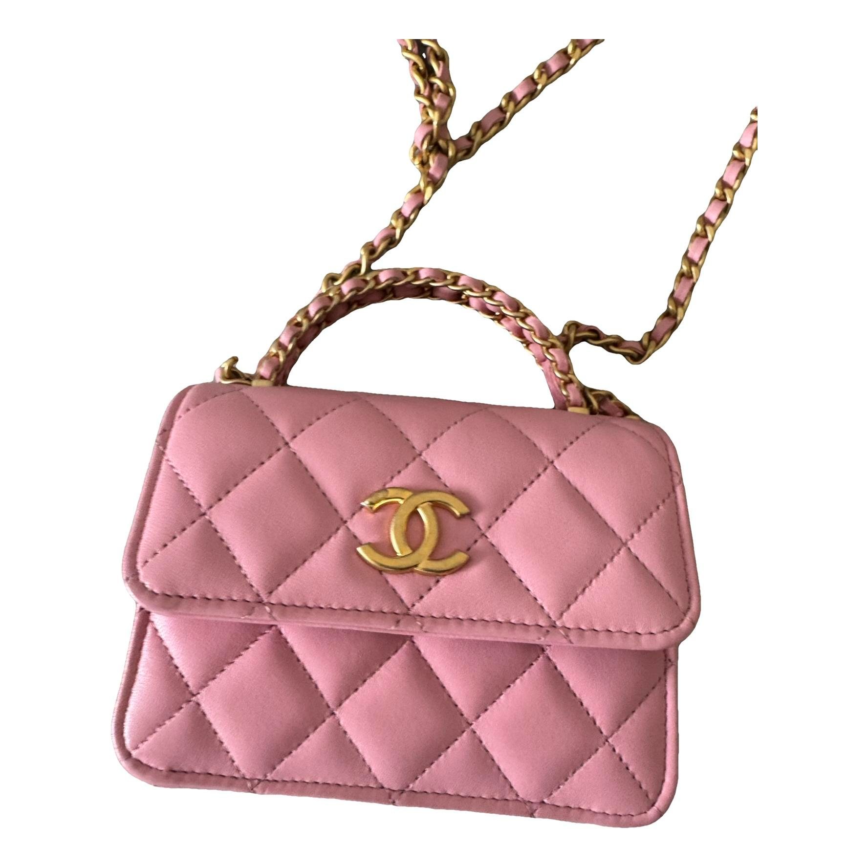 Trendy CC leather crossbody bag