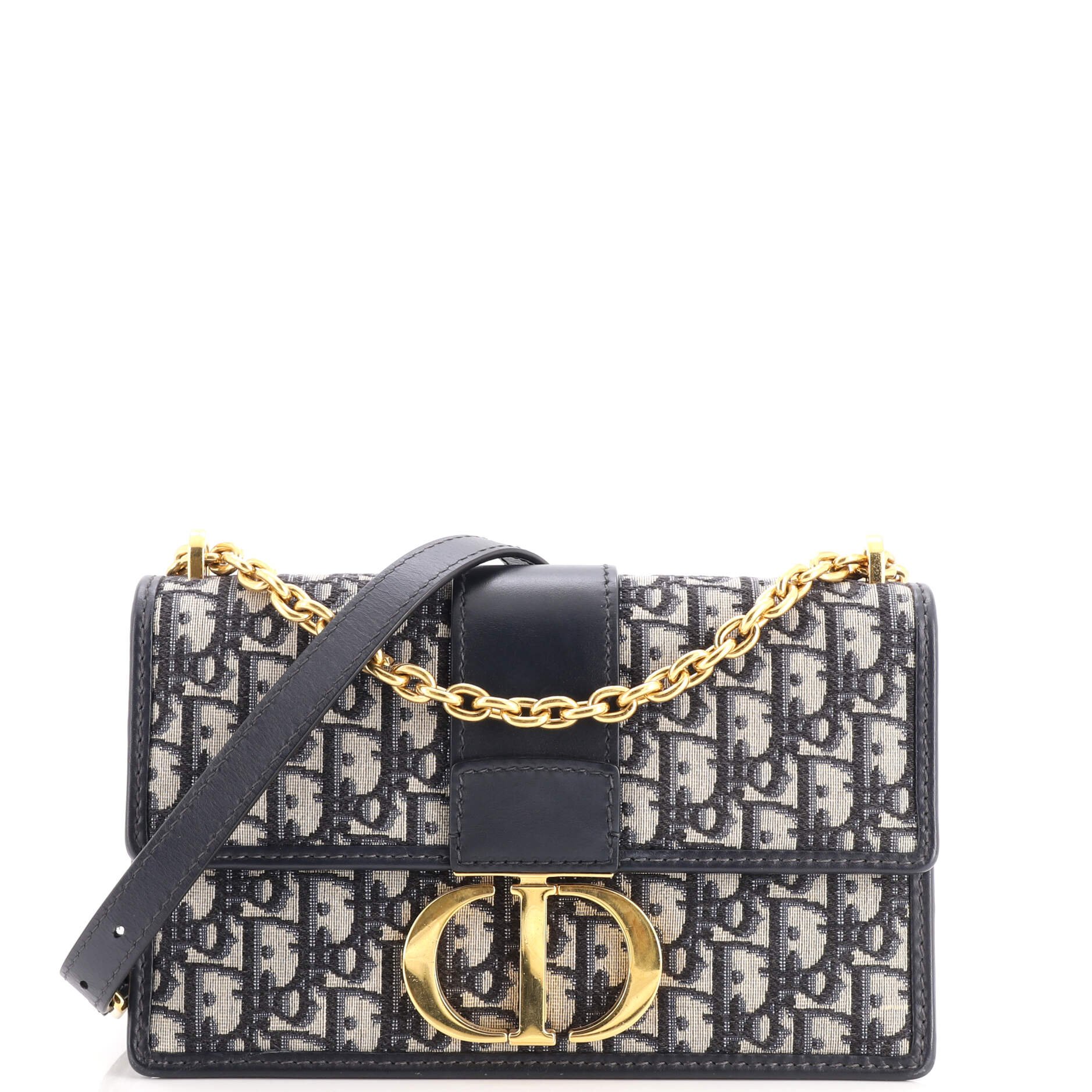 30 Montaigne Chain Flap Bag Oblique Canvas