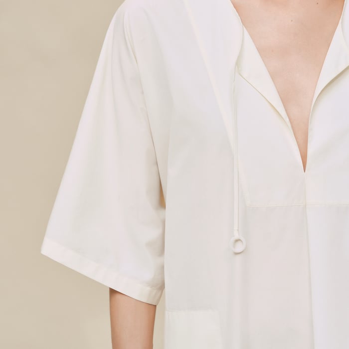 Blanc Cassé Embroidered Beach Caftan