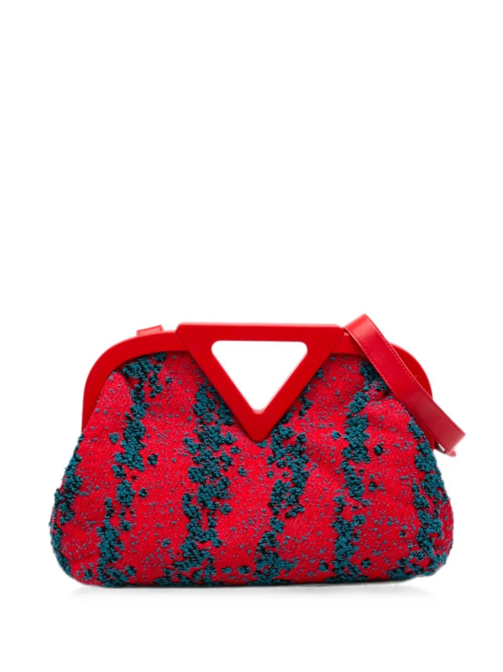 Bottega Veneta 2012-2026 Medium Boucle Tweed The Point Triangle satchel