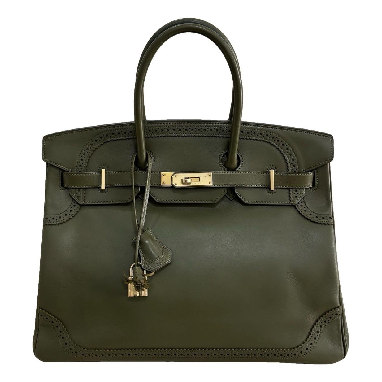 Birkin 35 leather handbag