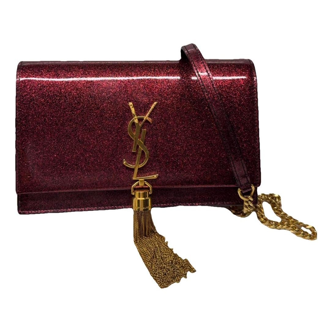 Pompom Kate patent leather crossbody bag