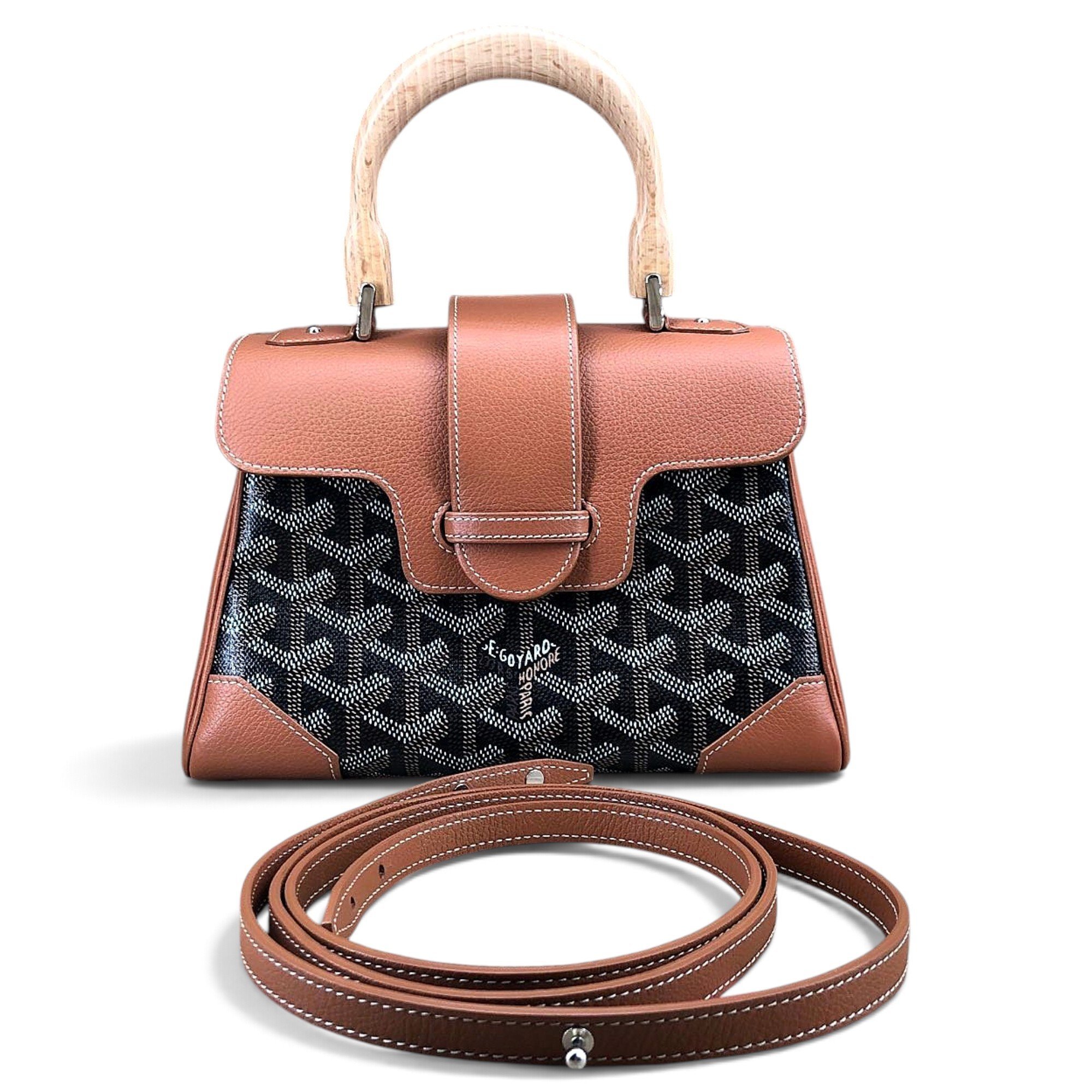 Goyard Saïgon leather handbag
