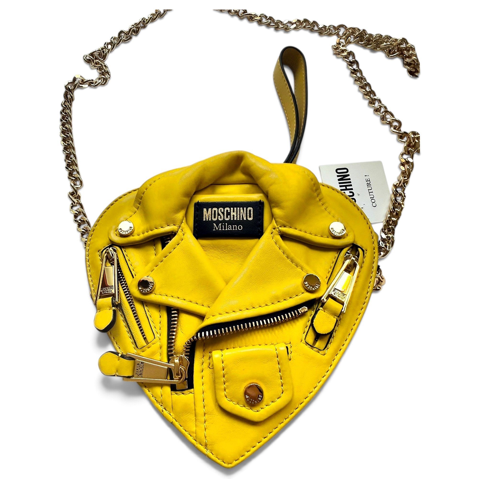 Biker leather handbag