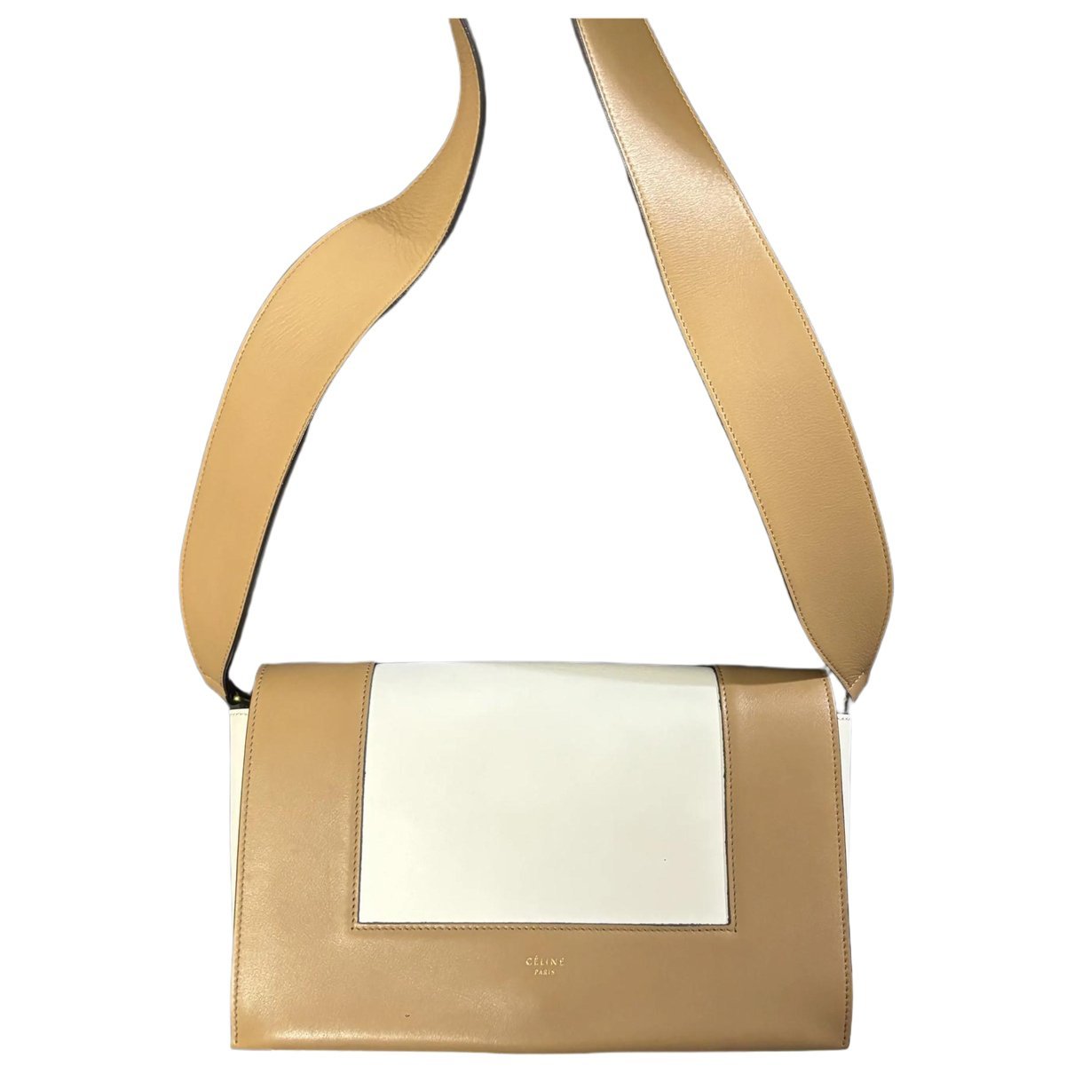Frame leather handbag