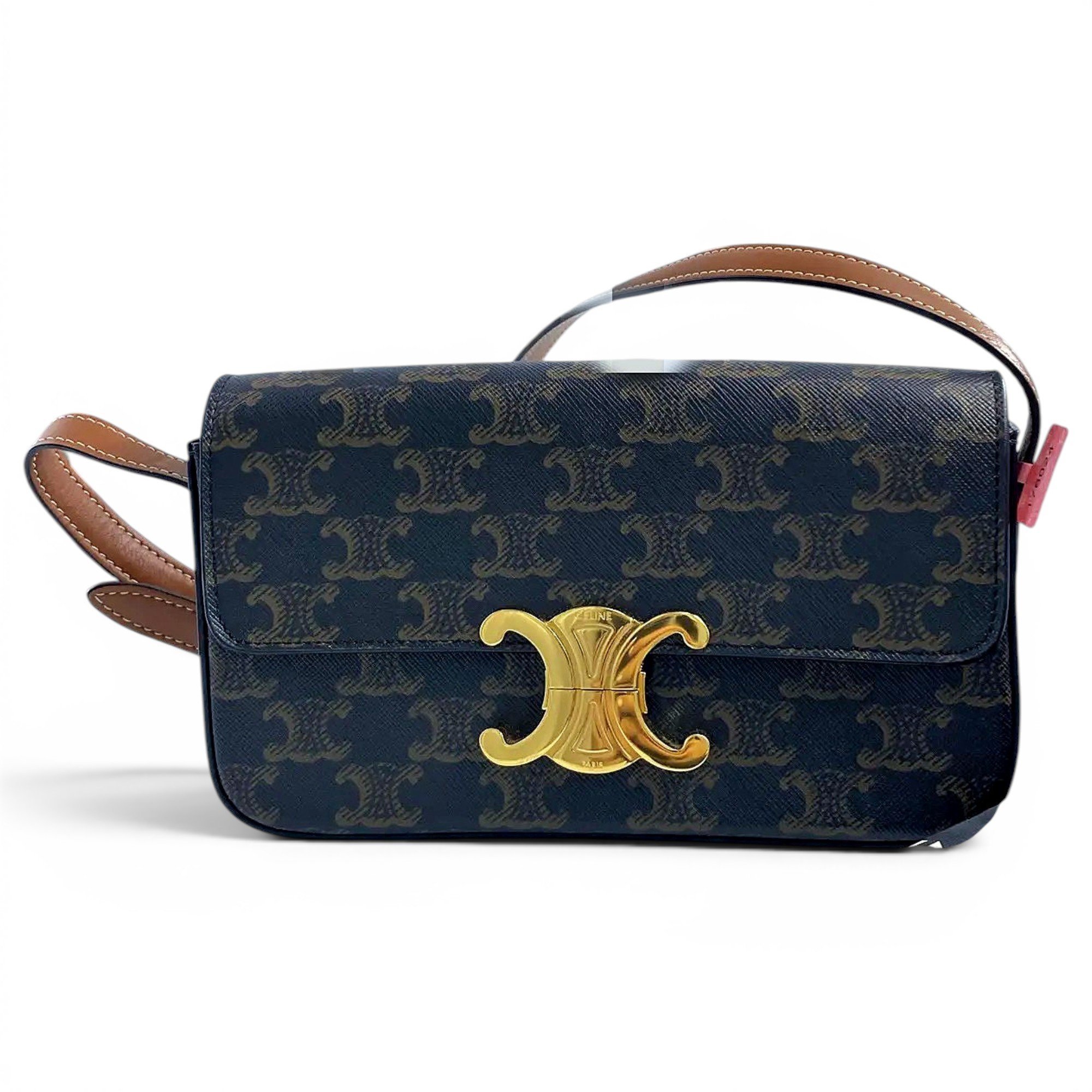 Triomphe vinyl handbag