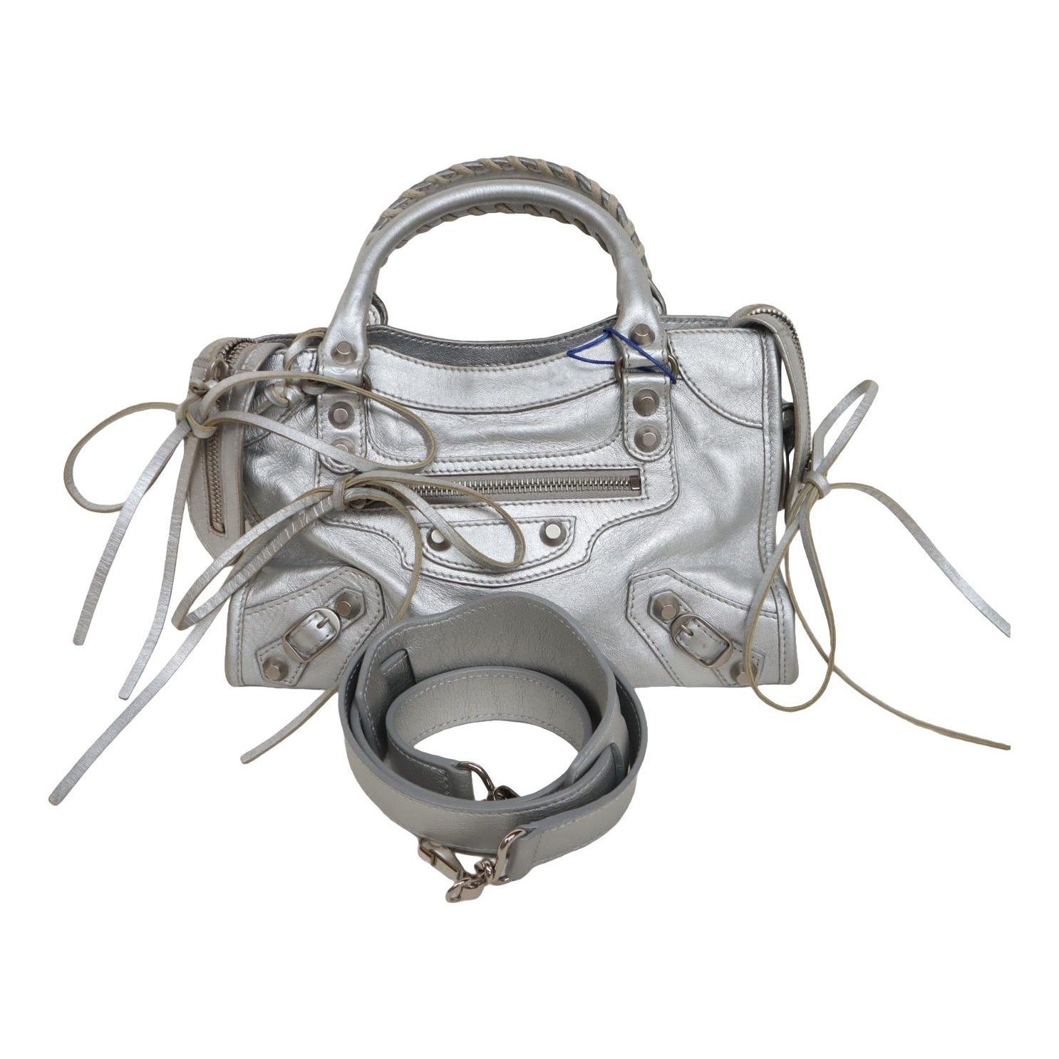City leather handbag