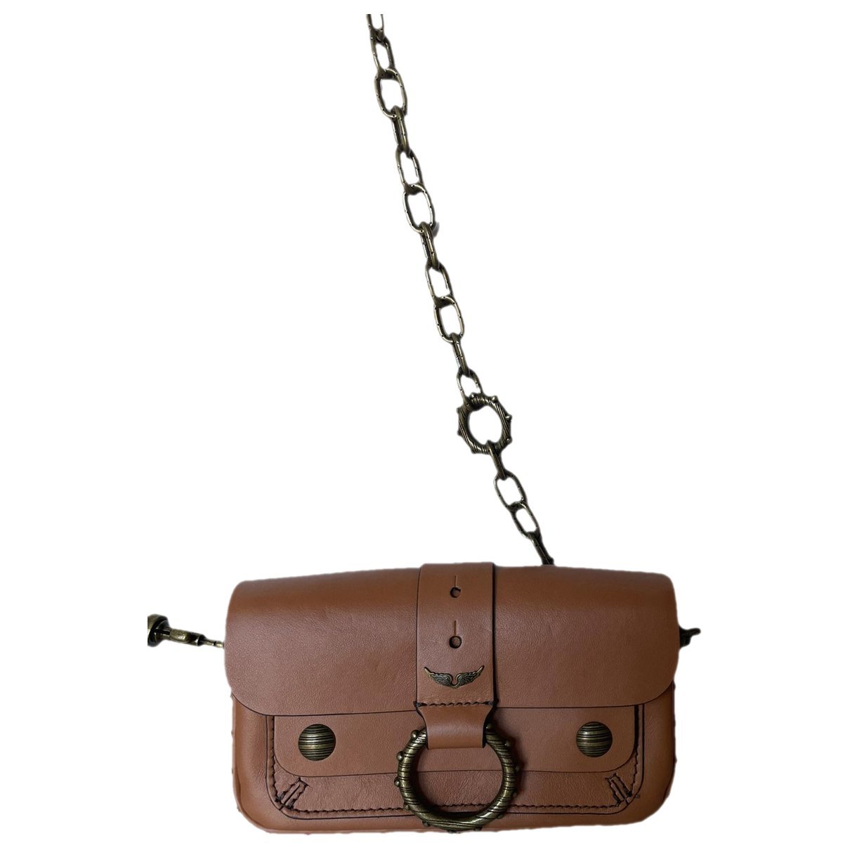 Leather clutch bag