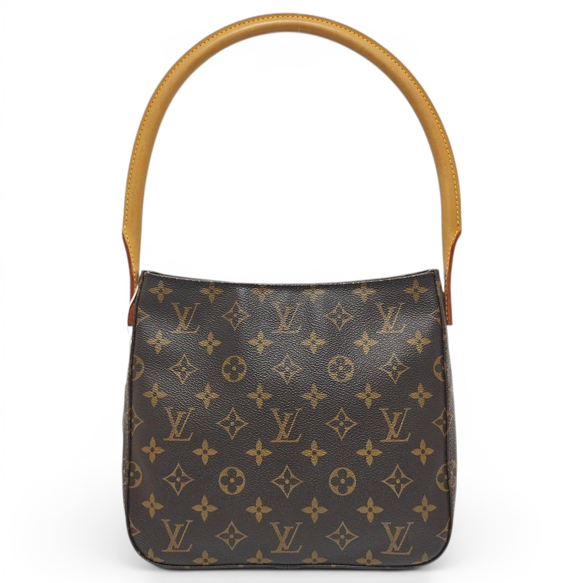 Looping leather handbag