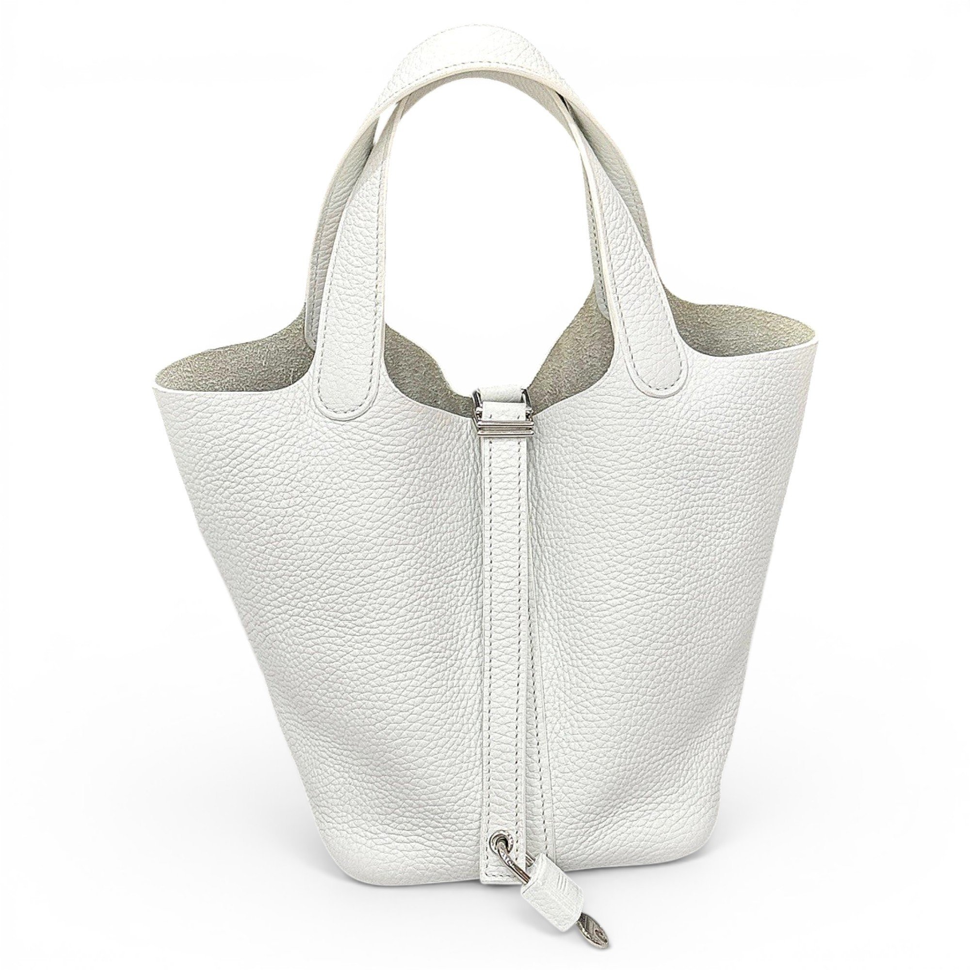 Hermes Picotin 18 Handbag White