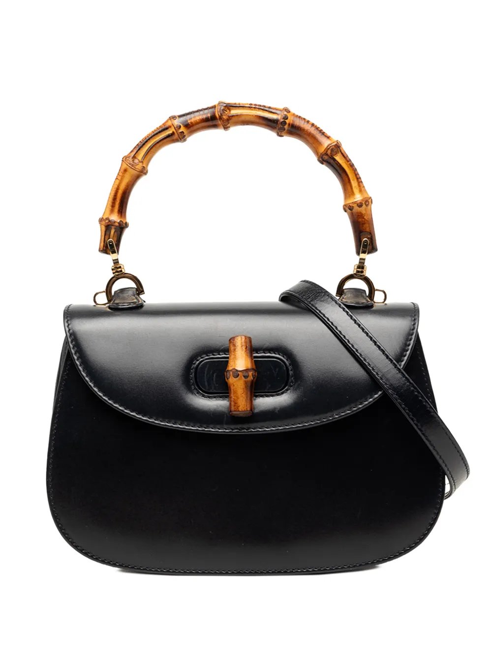 20th Century Small Calfskin Bamboo Night satchel