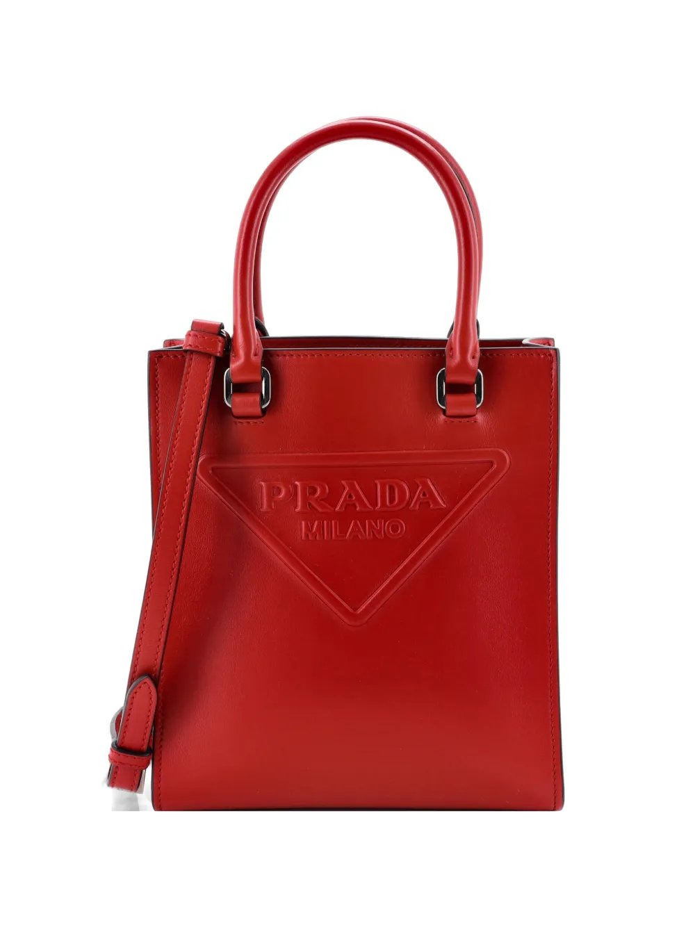 Logo Drill Tote Leather Mini crossbody bag