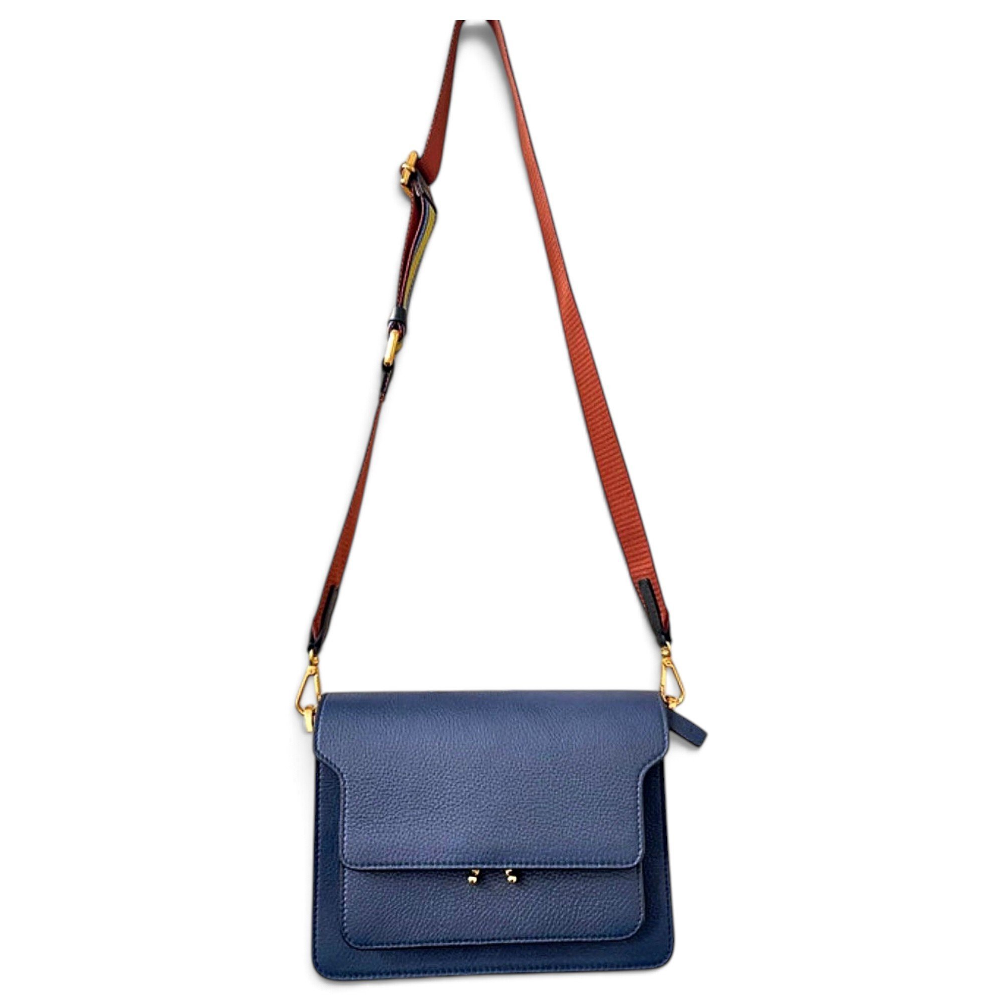 Marni Trunk leather crossbody bag