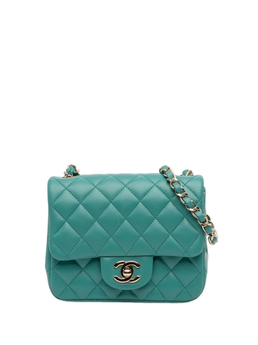 2000-2026 Mini Square Classic Lambskin Single Flap crossbody bag